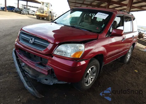 2004 Honda Pilot Ex-L from USA, damaged, VIN 2HKYF18634H612833
